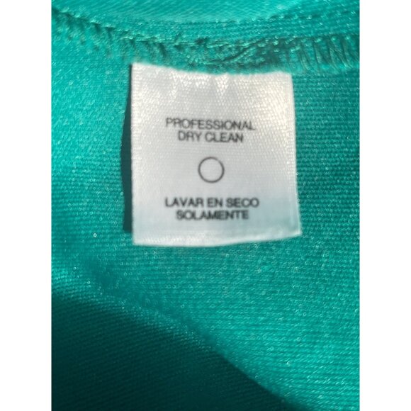 Laundry By Shelli Segal Dress Womens Size 10 Jade Green Sleeveless V-Neck Pocket - Picture 9 of 9